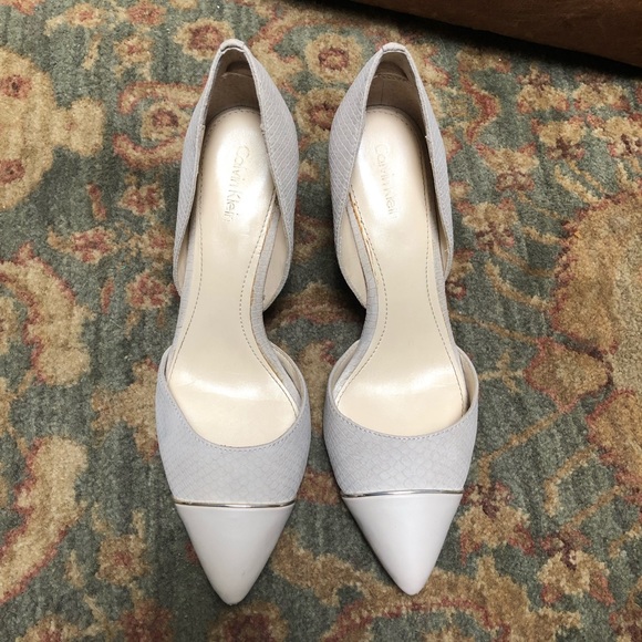 Calvin Klein Shoes - Calvin Klein Snakeskin Texture Sexy Work Heels 👠